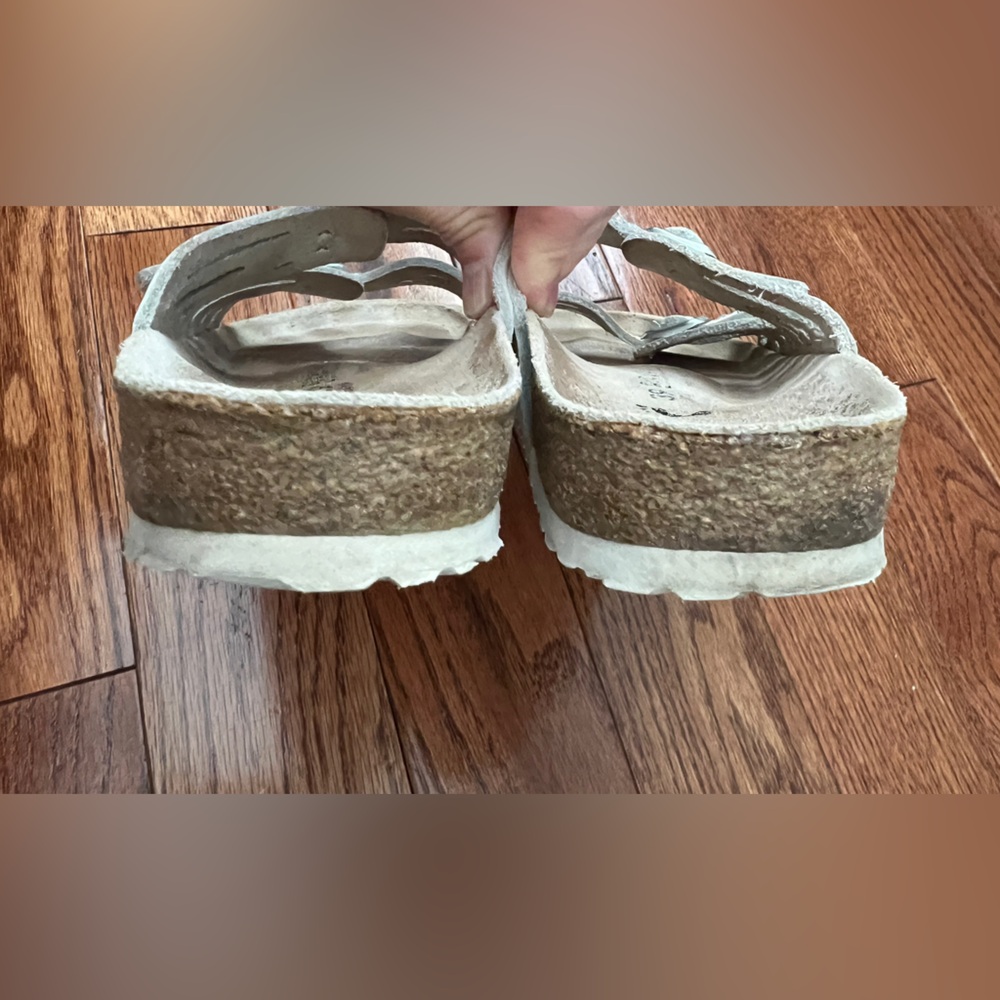 Birkenstock Granada White Double Straps Slide Sandals Sz EU 39 M 6 W 8 - Picture 6 of 8